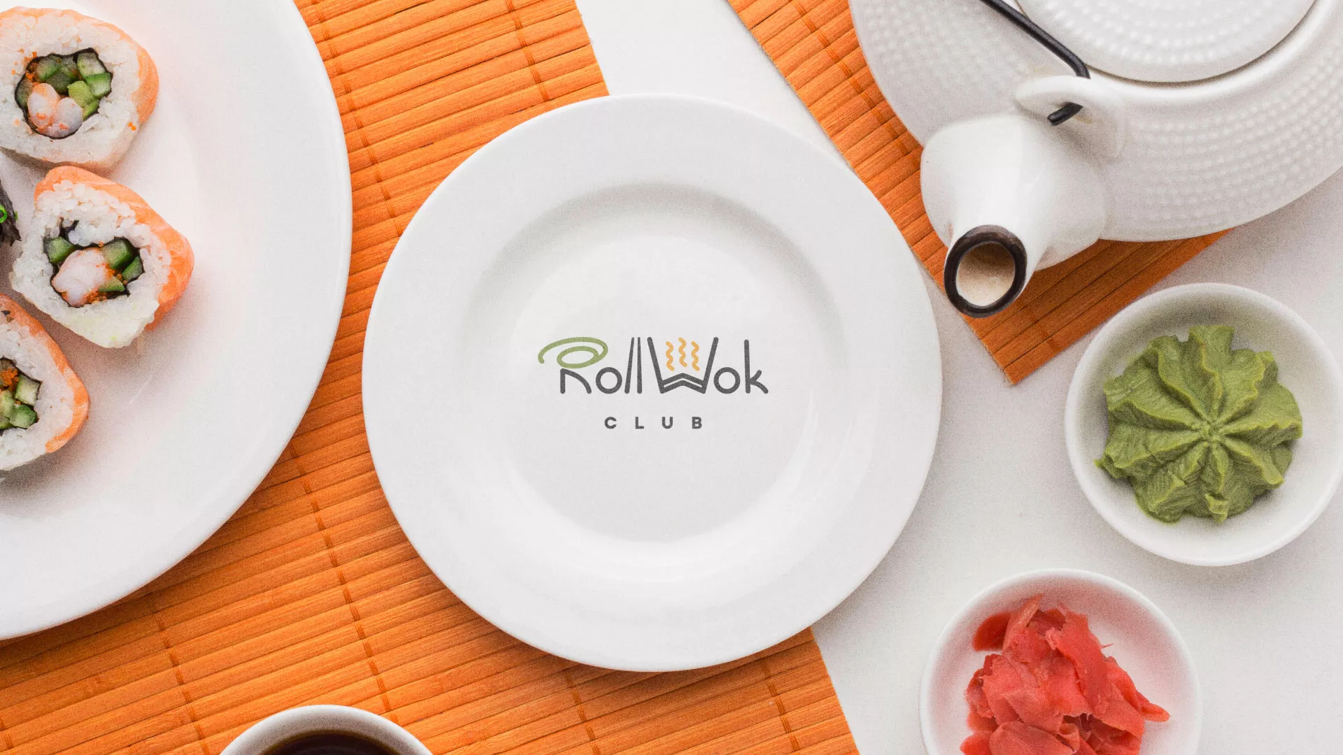 Разработка логотипа и фирменного стиля в Пласте для суши-бара «Roll Wok Club» Разработка логотипа и фирменного стиля в Пласте для суши-бара «Roll Wok Club»